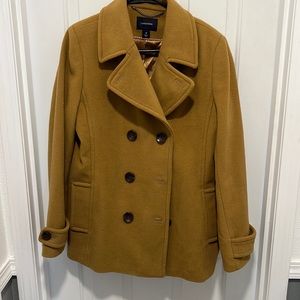 COPY - Lands ends pea coat tan color size 12